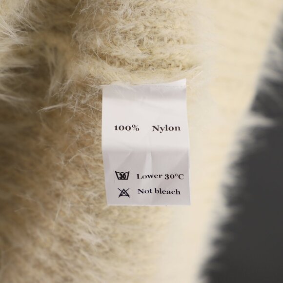 SNDYS Cozi Fuzzy Knit Sweater Oversized Fit in Cream Yellow Size M - Picture 9 of 9